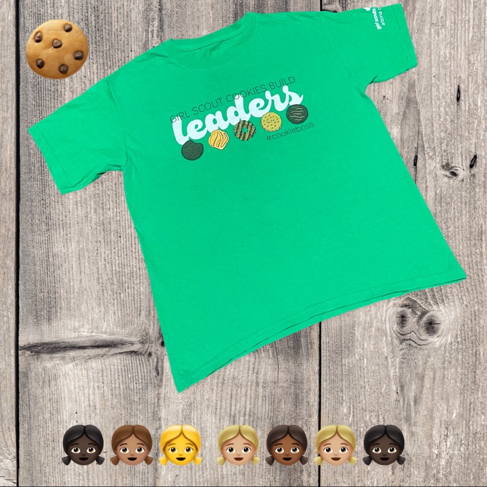 Girls Scout Cookie Build Leaders T-shirt, size M.